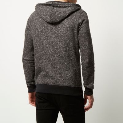 Grey marl terry hoodie